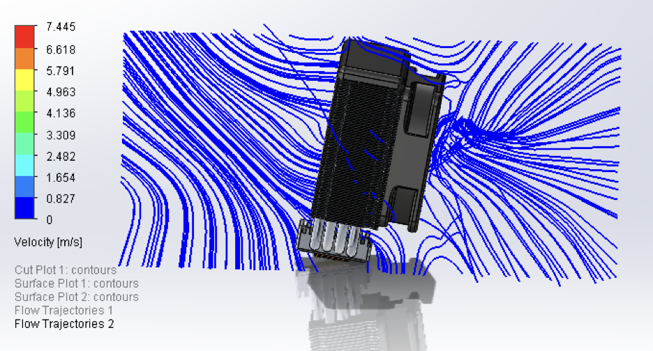 CFD Results - Single COB LED and CPU-Cooler Assembly (Airflow).
